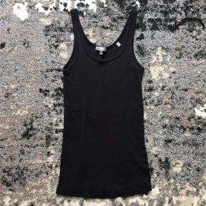 Vince Ribbed Scoop-Neck Tank Top